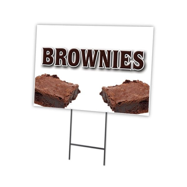 Brownies Yard Sign & Stake outdoor plastic coroplast window, C-1824-DS-Brownies